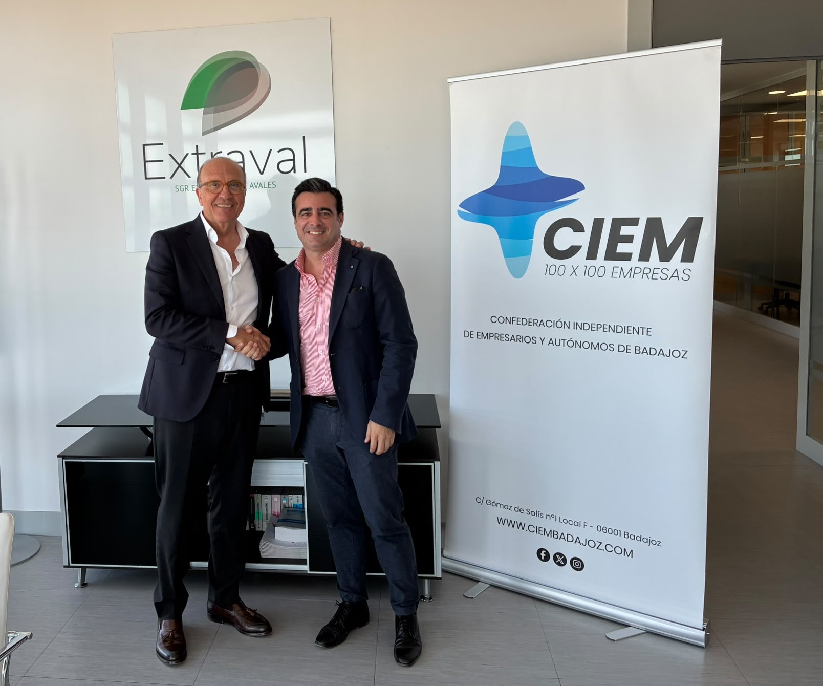 CIEM y Extraval refuerzan su colaboración para facilitar el acceso a financiación de empresas y autónomos extremeños
